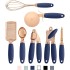 Stainless steel kitchen small tool 7-piece set, garlic press, manual garlic tamper, egg beater, pizza knife, ice cream spoon set