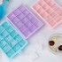 Creative silicone ice cube mold for household ice grid refrigerator, square plastic ice making with lid, 15 grid complementary food box, ice cream Creative silicone ice cube mold for household ice grid refrigerator, square plastic ice making with lid, 15 grid complementary food box, ice cream
