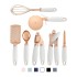 Stainless steel kitchen small tool 7-piece set, garlic press, manual garlic tamper, egg beater, pizza knife, ice cream spoon set