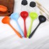 Manufacturer wholesale silicone soup spoon, food small, long handled baby pot shovel spoon, complementary food for children, household drinking soup spoon