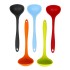 Manufacturer wholesale silicone soup spoon, food small, long handled baby pot shovel spoon, complementary food for children, household drinking soup spoon