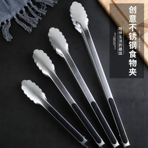 Factory direct anti scald stainless steel food clip buffet steak bread barbecue clip pliers stainless steel barbecue clip