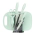 Stainless steel kitchen utensils, wheat straw 7-piece set, baby food aid tools, gift set, knife combination, household knife
