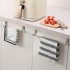 Multi purpose stainless steel single pole towel rack, non perforated cabinet, door back style cloth hanger, towel pole