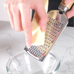 Kitchen small tool with wooden handle, stainless steel egg beater, miscellaneous baking set, pizza cheese knife, planer