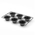 Factory direct baking baking tray with fixed bottom, 6-cup wire rack, cake mold in stock, non stick baking cake mold