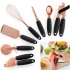 Stainless steel kitchen small tool 7-piece set, garlic press, manual garlic tamper, egg beater, pizza knife, ice cream spoon set
