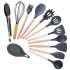22 piece set of non stick pan, spatula, spoon tool set, soup scoop, hedge spoon, cooking silicone wood handle kitchenware