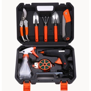 Hardware toolbox, garden gardening tool combination set, electric glue gun set, garden flower planting tool set
