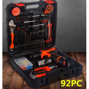 Lithium battery rechargeable drill set, combination tool, electric screwdriver, gift, hardware toolbox set