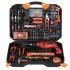 Impact drill household electric tool set, multifunctional electrical woodworking hardware gift combination set, toolbox