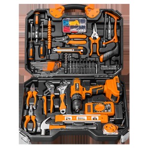 Manufacturer direct sales household hardware tool set, lithium battery power tool, hand drill combination set, toolbox