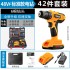 Manufacturer direct sales 21V lithium battery impact drill, electric screwdriver, hardware tool combination kit toolbox