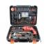 Impact drill household electric tool set, multifunctional electrical woodworking hardware gift combination set, toolbox