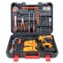 Manufacturer direct sales 21V lithium battery impact drill, electric screwdriver, hardware tool combination kit toolbox