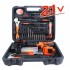 21V electric tool screwdriver lithium drill combination set toolbox household gift manual hardware tools
