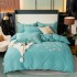 Four piece set of brushed embroidery all cotton brushed texture pattern jet brushed cotton thickened new bedding 4-piece set