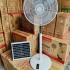 Foreign trade hot selling special price 16 inch solar fan remote charging floor fan large capacity battery charging standing fan