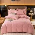 New product: Four piece set of thick cotton, brushed embroidery, twill cotton bed sheets, duvet covers, embroidered bedding set wholesale