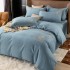 Four piece set of brushed embroidery all cotton brushed texture pattern jet brushed cotton thickened new bedding 4-piece set
