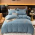 New product: Four piece set of thick cotton, brushed embroidery, twill cotton bed sheets, duvet covers, embroidered bedding set wholesale