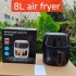 Cross border e-commerce 8L visible large capacity air fryer, US standard 110v220V touch smart electric fryer factory