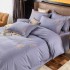 New product: Four piece set of thick cotton, brushed embroidery, twill cotton bed sheets, duvet covers, embroidered bedding set wholesale