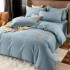 Four piece set of brushed embroidery all cotton brushed texture pattern jet brushed cotton thickened new bedding 4-piece set
