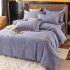 Four piece set of brushed embroidery all cotton brushed texture pattern jet brushed cotton thickened new bedding 4-piece set