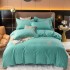 New product: Four piece set of thick cotton, brushed embroidery, twill cotton bed sheets, duvet covers, embroidered bedding set wholesale