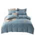 Four piece set of brushed embroidery all cotton brushed texture pattern jet brushed cotton thickened new bedding 4-piece set