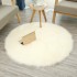 Cross border minimalist home bedroom plush floor mat, imitation wool leather carpet, floating window mat, living room balcony anti slip foot mat