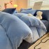 Solid color milk velvet duvet cover single piece wholesale winter thick coral velvet duvet cover single product anti-static electric orchid velvet duvet cover