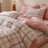 Thickened winter milk velvet four piece bed cover, bed sheet set, small and fresh Nantong home textile bedding