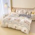 Thickened milk velvet four piece set, winter coral velvet double-sided dormitory bed, single duvet set, flannel and velvet three piece set