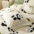 Thickened winter milk velvet four piece bed cover, bed sheet set, small and fresh Nantong home textile bedding