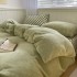 Solid color milk velvet duvet cover single piece wholesale winter thick coral velvet duvet cover single product anti-static electric orchid velvet duvet cover