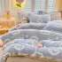 Thickened milk fleece four piece set for winter warmth, coral fleece bed sheet, duvet cover with fleece, three piece set on the bed, flannel