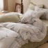 Thickened winter milk velvet four piece bed cover, bed sheet set, small and fresh Nantong home textile bedding