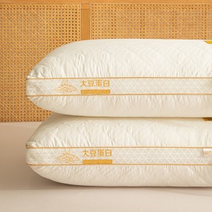 Wholesale of soy protein pillows, hotel pillows, household single rectangular pillows, feather velvet high, medium, and low pillows