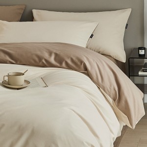 High end 100S thick brushed cotton four piece set pure cotton bed sheet, duvet cover, bedsheet three piece set light luxury autumn and winter bedding