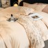High end delicate and soft volcanic small brushed pure cotton four piece set, 100% cotton bed sheet, winter thick bedding