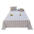 A-class mother and baby grade washed cotton single bed sheet, single checkered solid color single dormitory bed sheet, washed cotton double bed sheet~
