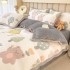 Thickened milk velvet four piece set, winter coral velvet double-sided dormitory bed, single duvet set, flannel and velvet three piece set