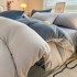 Solid color milk velvet duvet cover single piece wholesale winter thick coral velvet duvet cover single product anti-static electric orchid velvet duvet cover