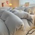 Solid color milk velvet duvet cover single piece wholesale winter thick coral velvet duvet cover single product anti-static electric orchid velvet duvet cover