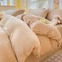 Milk velvet duvet cover single piece, winter thick coral velvet duvet cover single item, household double flannel duvet cover wholesale