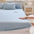 Winter Thick Milk Velvet Bed Sheet Single Item Warm Coral Velvet Bed Sheet Single Item Nantong Single Color Bed Sheet Wholesale