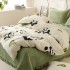 Thickened winter milk velvet four piece bed cover, bed sheet set, small and fresh Nantong home textile bedding