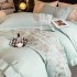 High end delicate and soft volcanic small brushed pure cotton four piece set, 100% cotton bed sheet, winter thick bedding